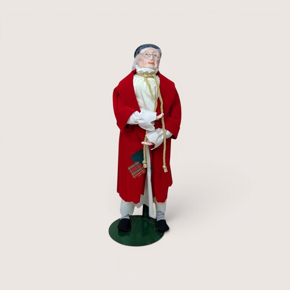 1980s Dept 56 Ebenezer Scrooge Porcelain Dickens Style Display Doll